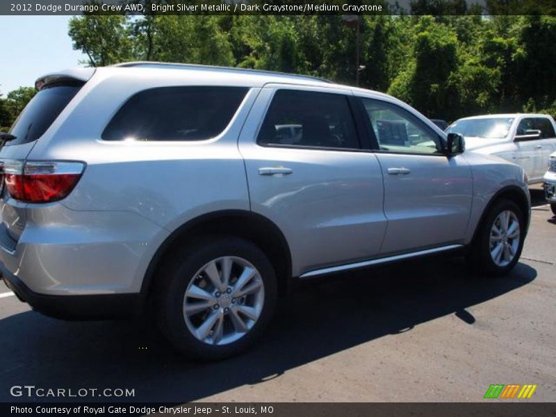 Bright Silver Metallic / Dark Graystone/Medium Graystone 2012 Dodge Durango Crew AWD