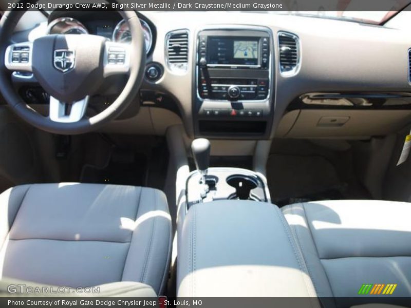 Bright Silver Metallic / Dark Graystone/Medium Graystone 2012 Dodge Durango Crew AWD