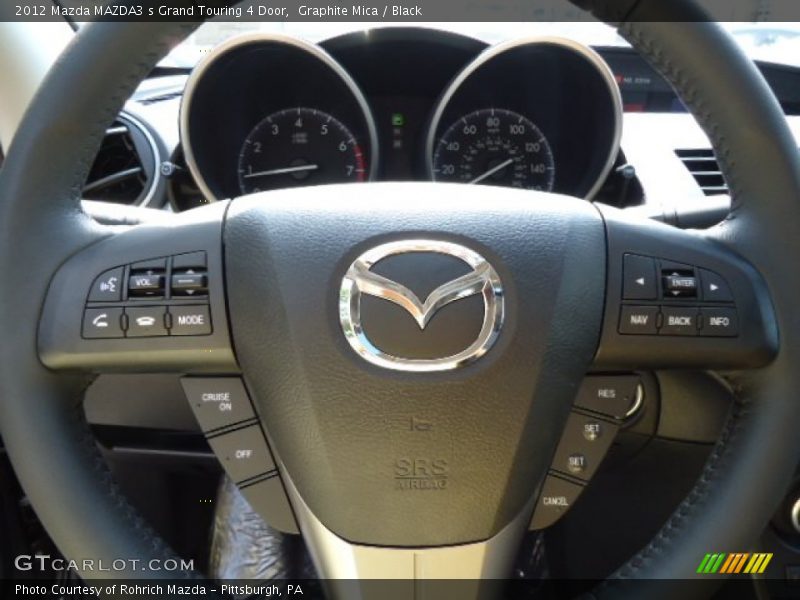 Graphite Mica / Black 2012 Mazda MAZDA3 s Grand Touring 4 Door
