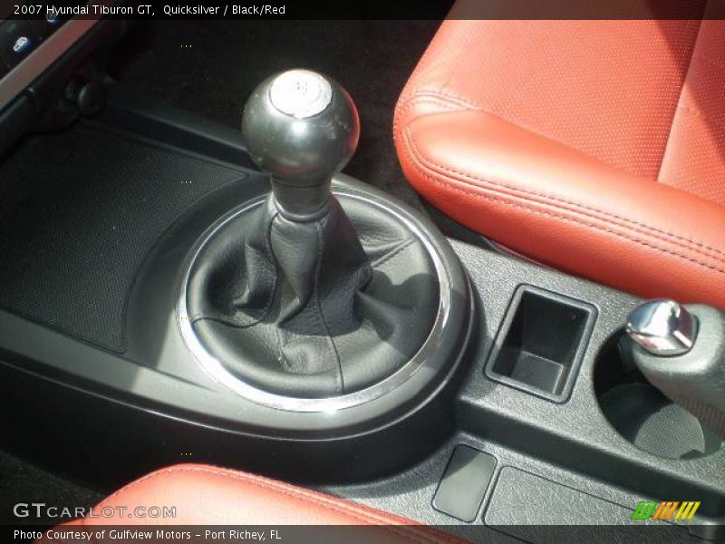Quicksilver / Black/Red 2007 Hyundai Tiburon GT