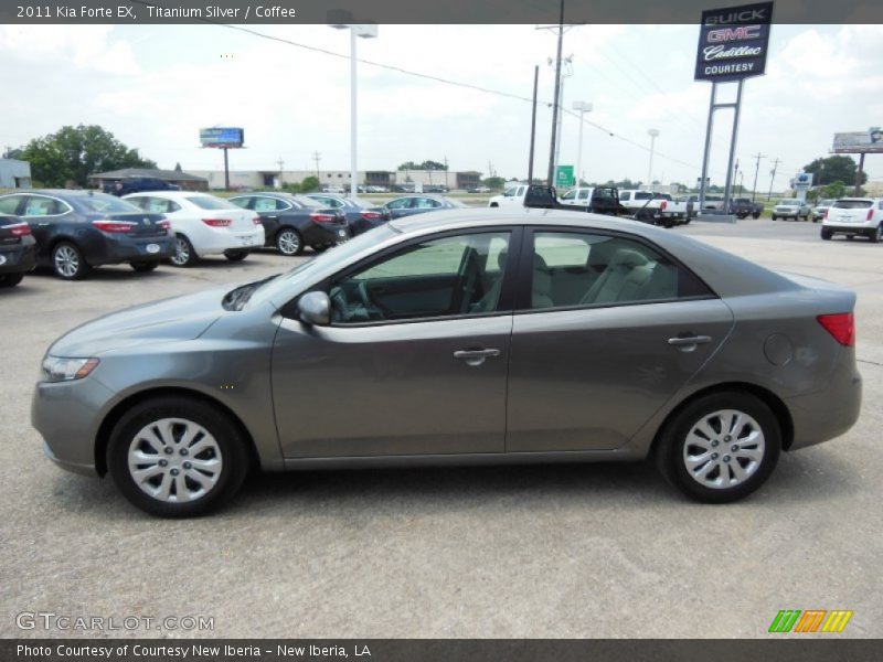 Titanium Silver / Coffee 2011 Kia Forte EX