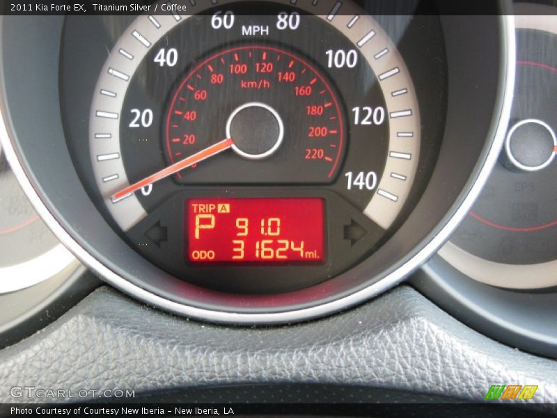 Titanium Silver / Coffee 2011 Kia Forte EX