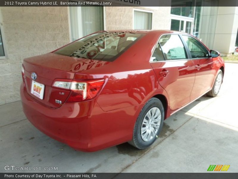 Barcelona Red Metallic / Ivory 2012 Toyota Camry Hybrid LE