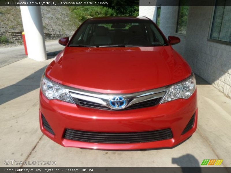 Barcelona Red Metallic / Ivory 2012 Toyota Camry Hybrid LE