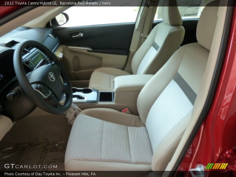 Barcelona Red Metallic / Ivory 2012 Toyota Camry Hybrid LE