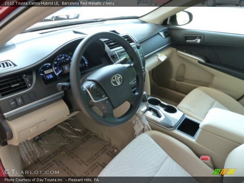Barcelona Red Metallic / Ivory 2012 Toyota Camry Hybrid LE