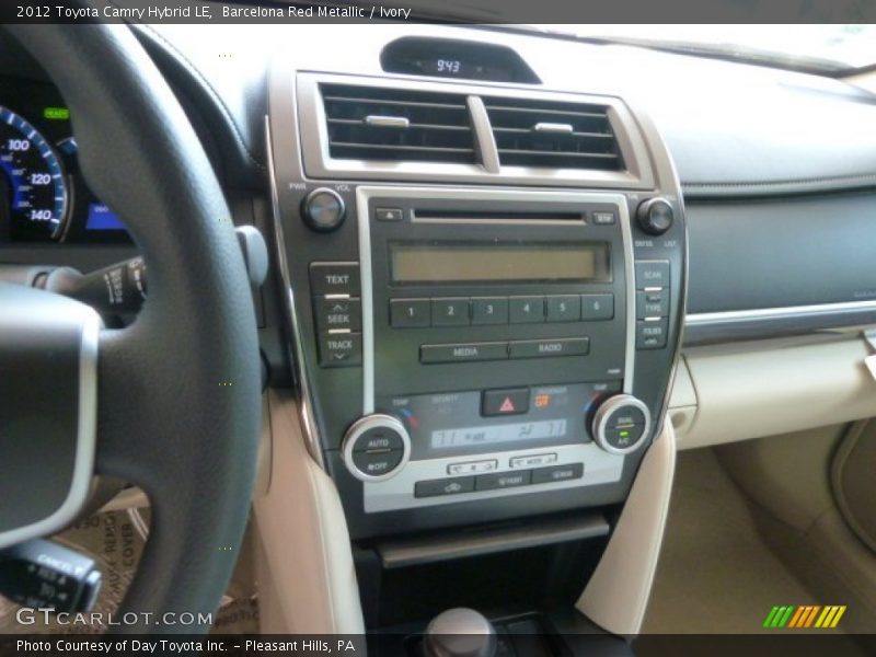 Barcelona Red Metallic / Ivory 2012 Toyota Camry Hybrid LE