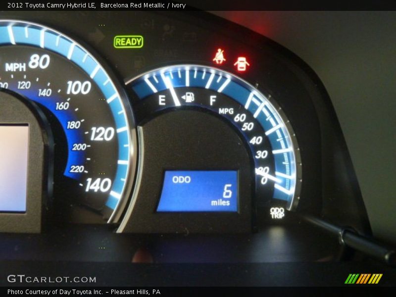 Barcelona Red Metallic / Ivory 2012 Toyota Camry Hybrid LE