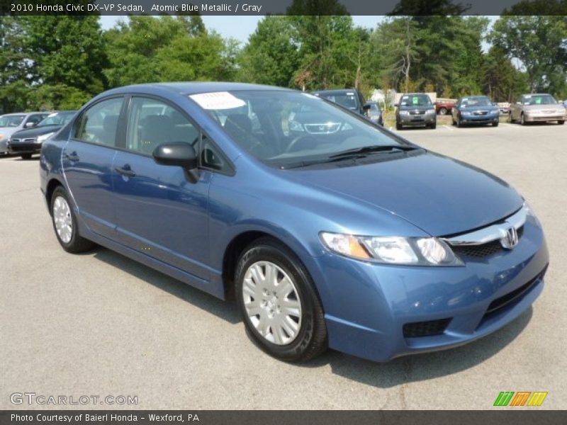 Atomic Blue Metallic / Gray 2010 Honda Civic DX-VP Sedan