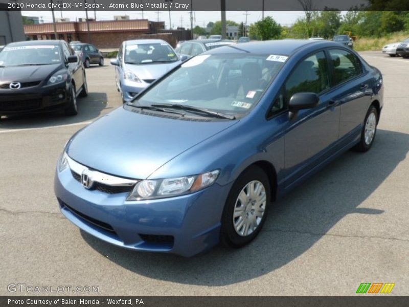Atomic Blue Metallic / Gray 2010 Honda Civic DX-VP Sedan