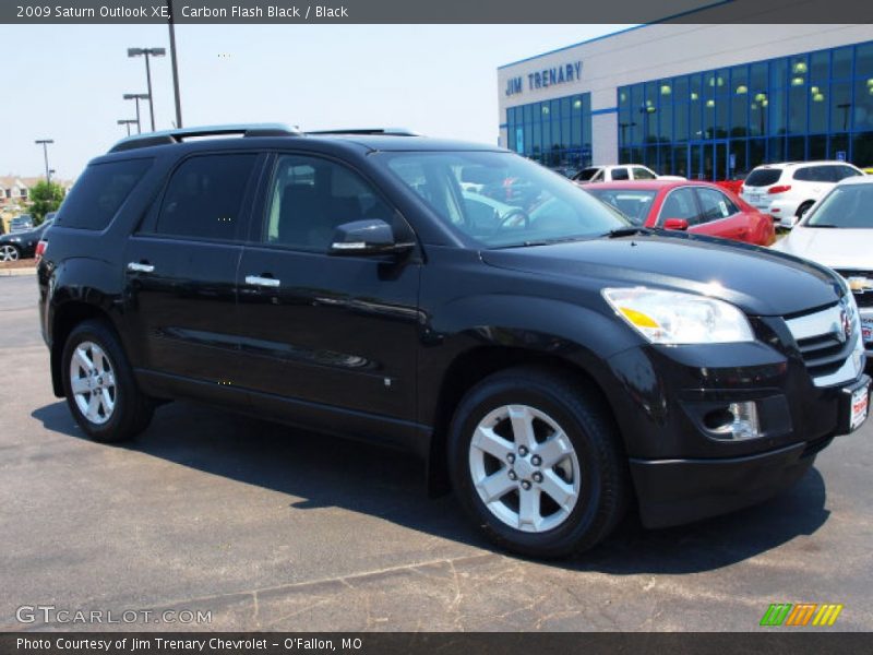 Carbon Flash Black / Black 2009 Saturn Outlook XE