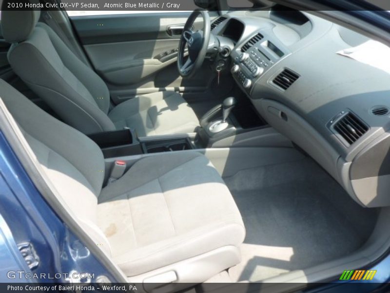 Atomic Blue Metallic / Gray 2010 Honda Civic DX-VP Sedan