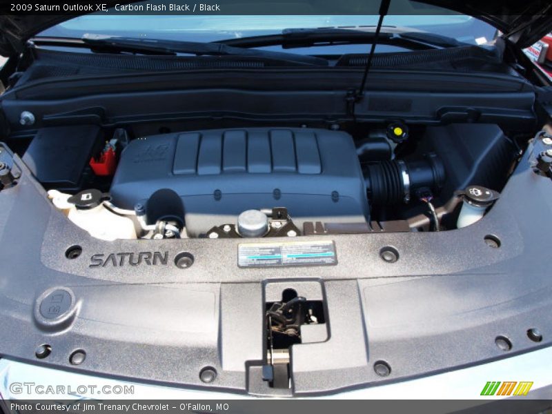 Carbon Flash Black / Black 2009 Saturn Outlook XE