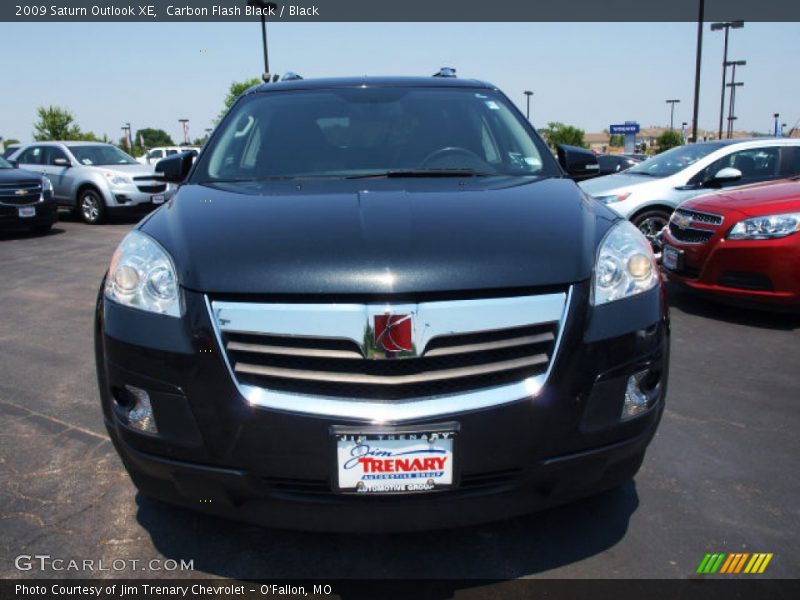 Carbon Flash Black / Black 2009 Saturn Outlook XE