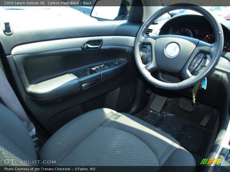 Carbon Flash Black / Black 2009 Saturn Outlook XE