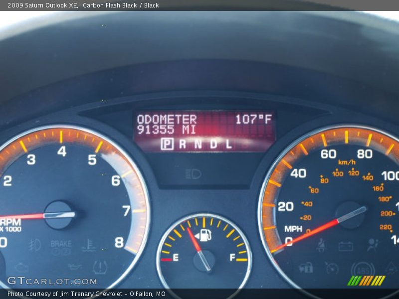 Carbon Flash Black / Black 2009 Saturn Outlook XE