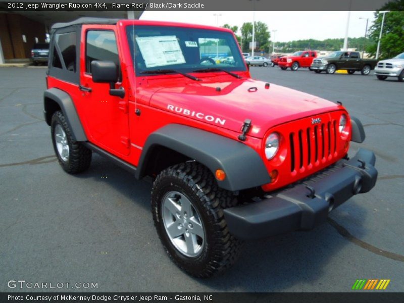 Flame Red / Black/Dark Saddle 2012 Jeep Wrangler Rubicon 4X4
