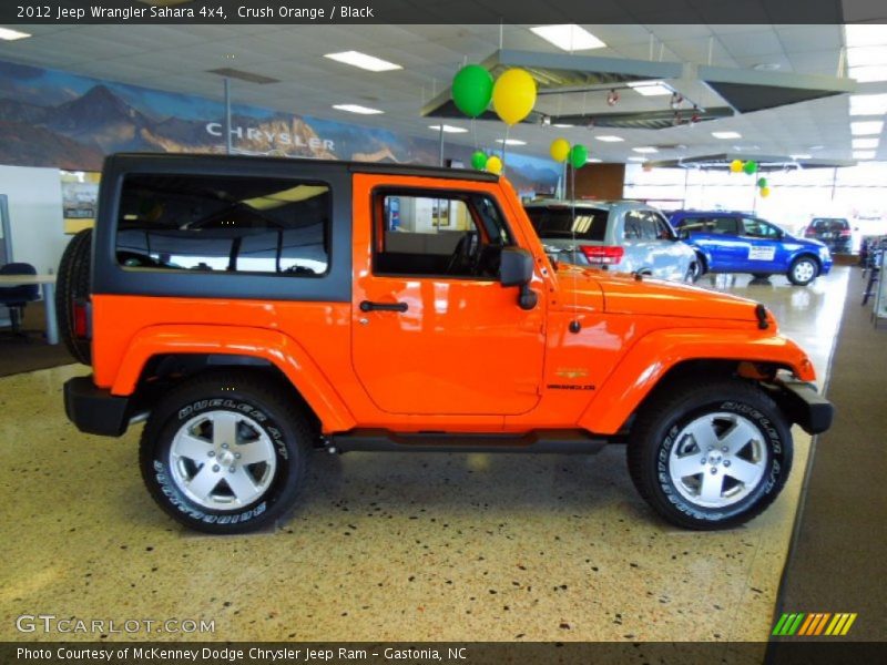 Crush Orange / Black 2012 Jeep Wrangler Sahara 4x4
