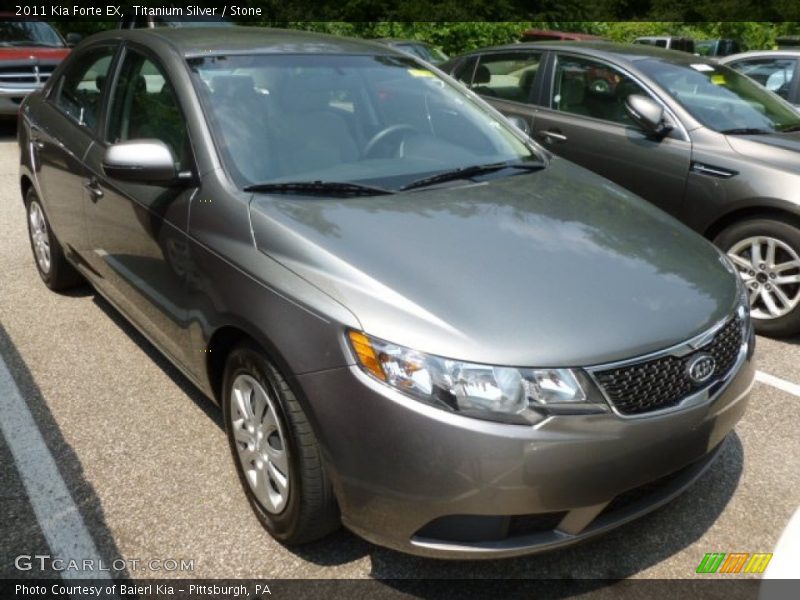 Titanium Silver / Stone 2011 Kia Forte EX