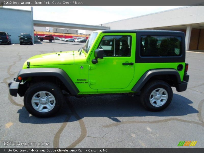 Gecko Green / Black 2012 Jeep Wrangler Sport 4x4