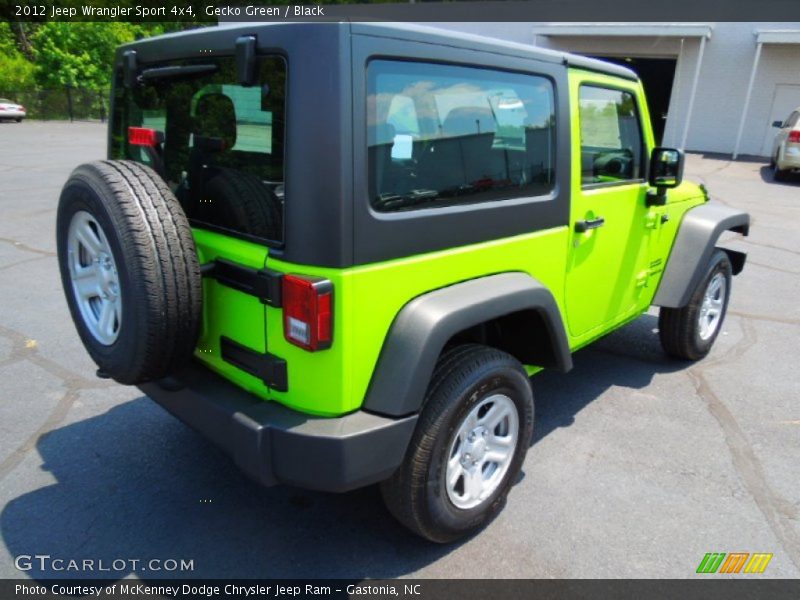 Gecko Green / Black 2012 Jeep Wrangler Sport 4x4
