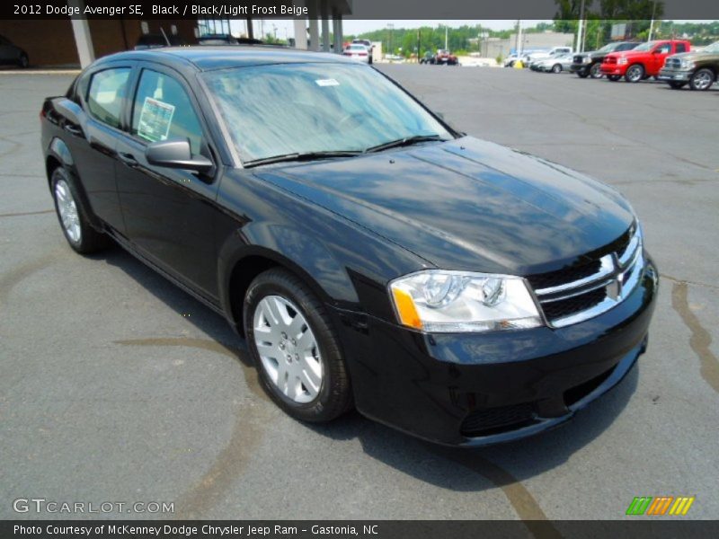 Black / Black/Light Frost Beige 2012 Dodge Avenger SE
