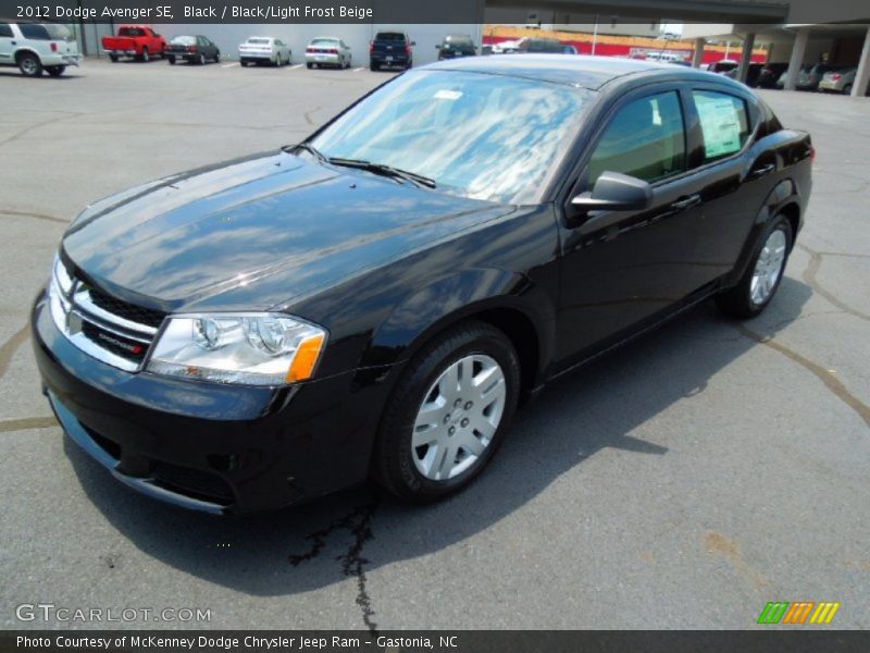 Black / Black/Light Frost Beige 2012 Dodge Avenger SE