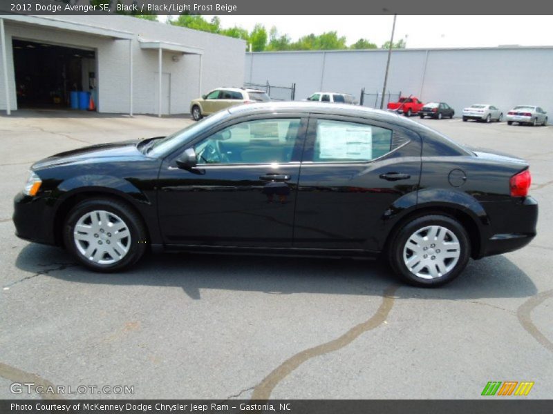 Black / Black/Light Frost Beige 2012 Dodge Avenger SE