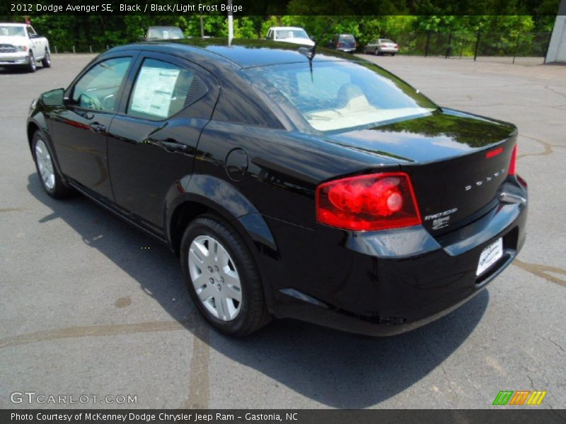 Black / Black/Light Frost Beige 2012 Dodge Avenger SE