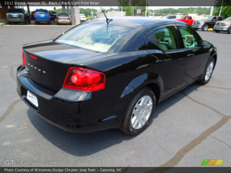 Black / Black/Light Frost Beige 2012 Dodge Avenger SE