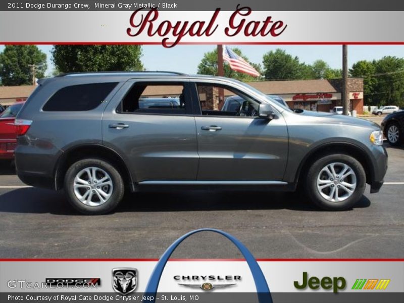 Mineral Gray Metallic / Black 2011 Dodge Durango Crew