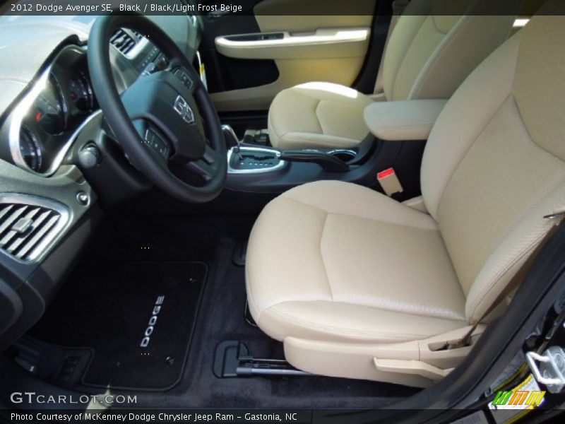 Black / Black/Light Frost Beige 2012 Dodge Avenger SE