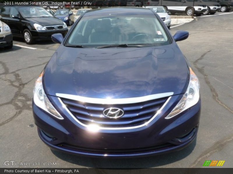 Indigo Blue Pearl / Gray 2011 Hyundai Sonata GLS