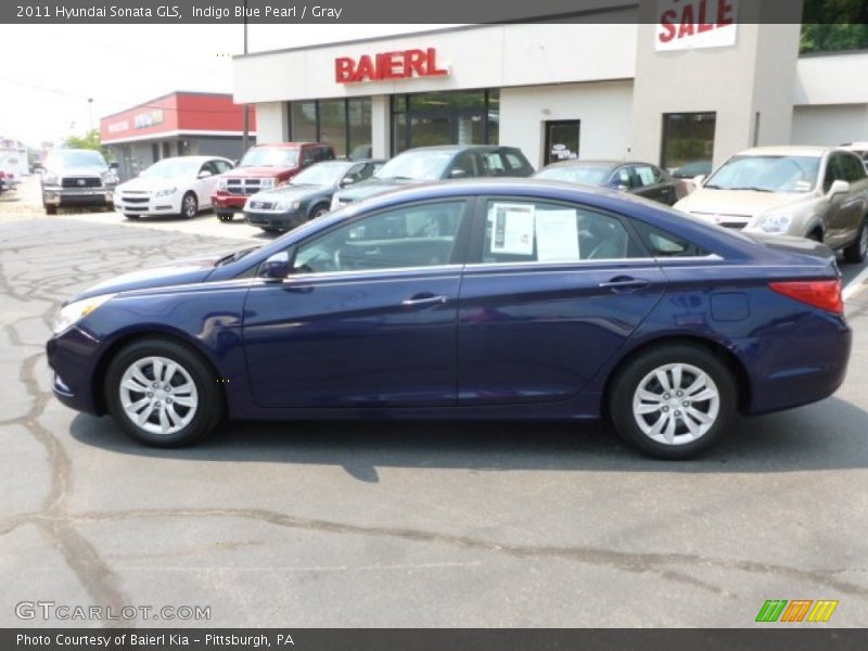 Indigo Blue Pearl / Gray 2011 Hyundai Sonata GLS