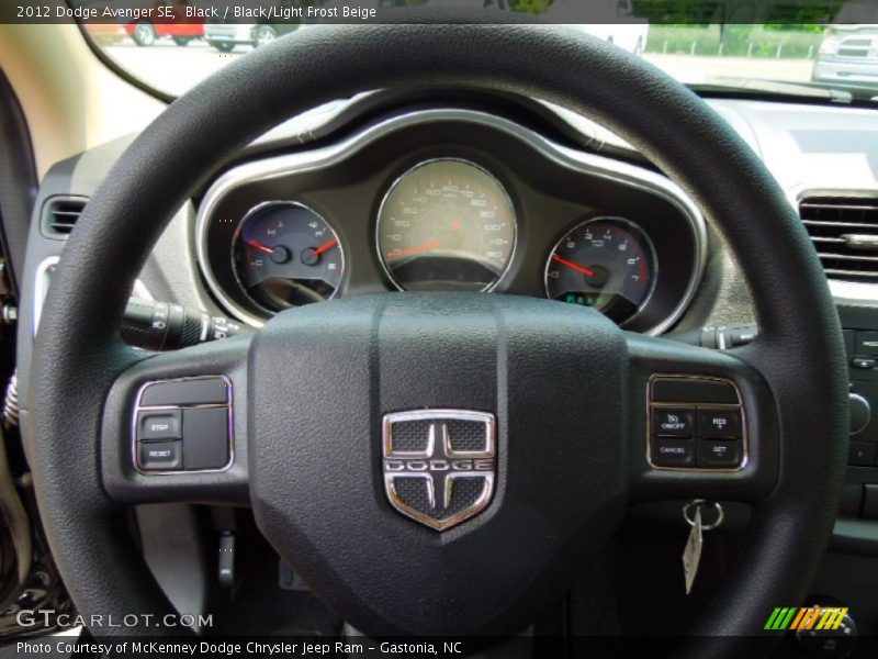 Black / Black/Light Frost Beige 2012 Dodge Avenger SE