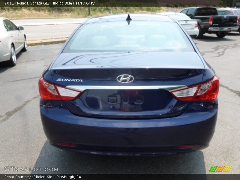 Indigo Blue Pearl / Gray 2011 Hyundai Sonata GLS