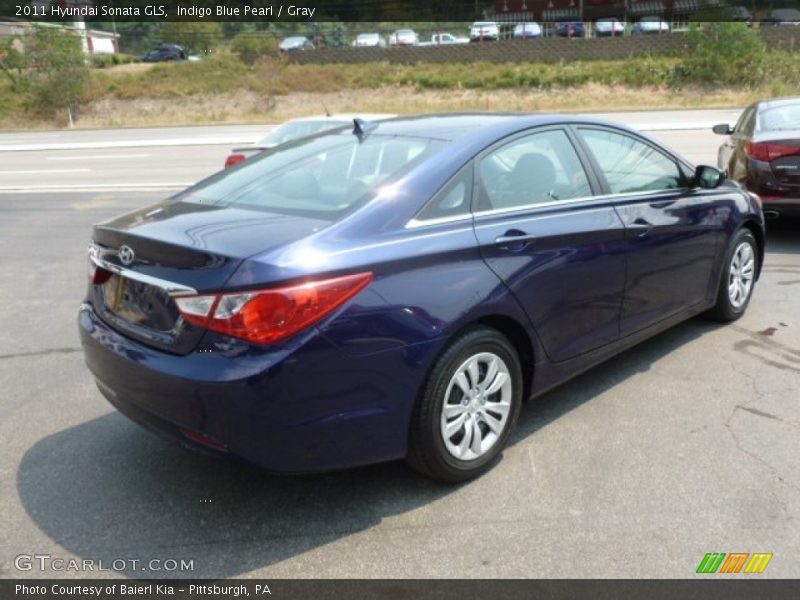 Indigo Blue Pearl / Gray 2011 Hyundai Sonata GLS