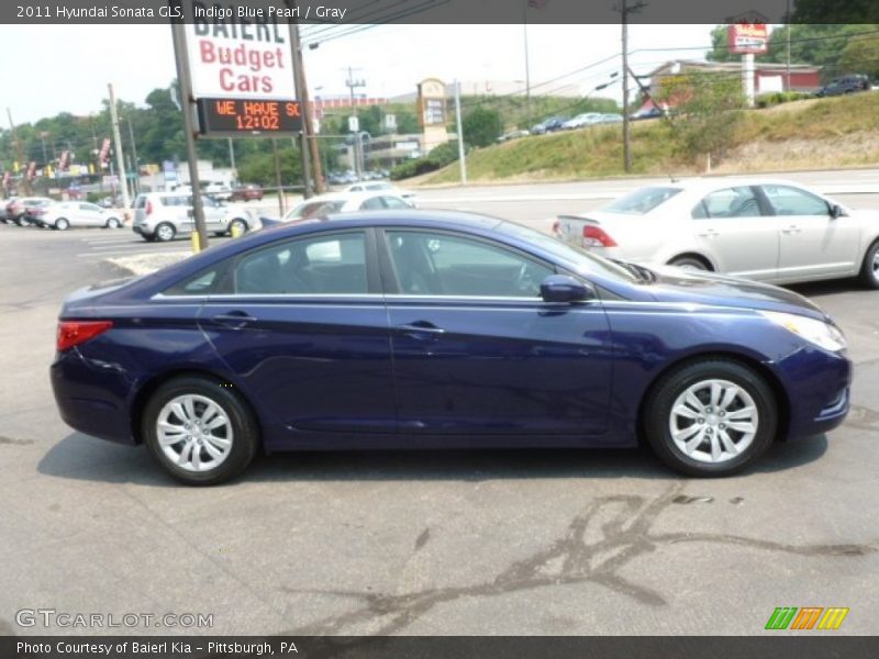 Indigo Blue Pearl / Gray 2011 Hyundai Sonata GLS