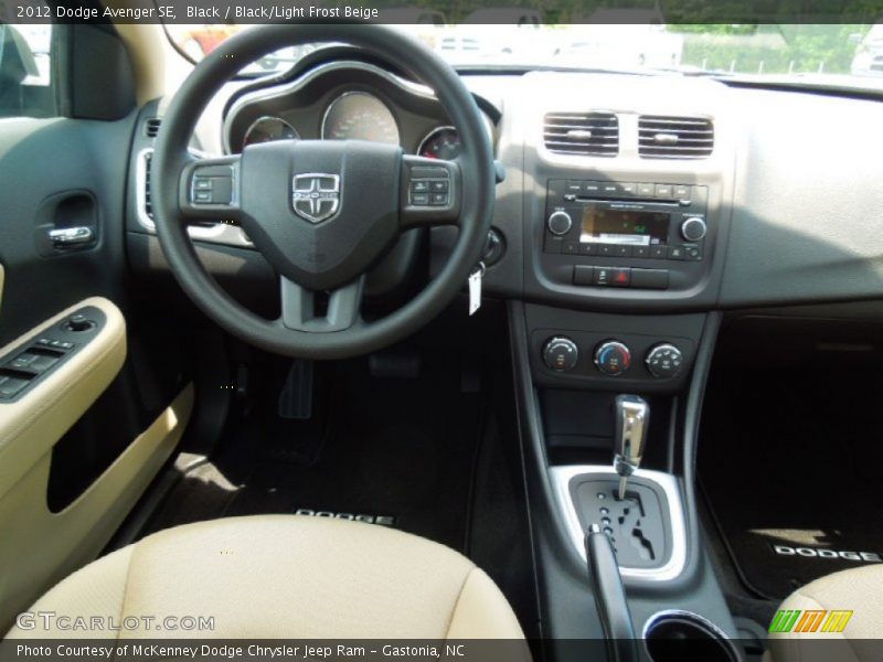 Black / Black/Light Frost Beige 2012 Dodge Avenger SE