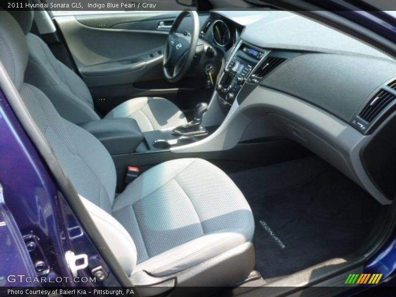 Indigo Blue Pearl / Gray 2011 Hyundai Sonata GLS