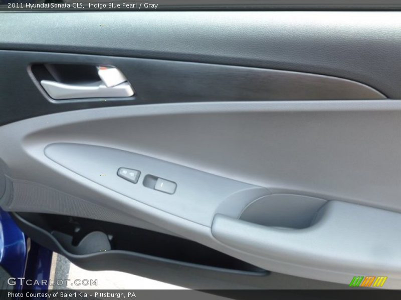 Indigo Blue Pearl / Gray 2011 Hyundai Sonata GLS