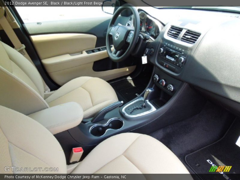 Black / Black/Light Frost Beige 2012 Dodge Avenger SE