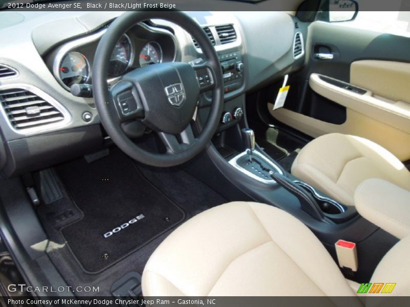 Black / Black/Light Frost Beige 2012 Dodge Avenger SE