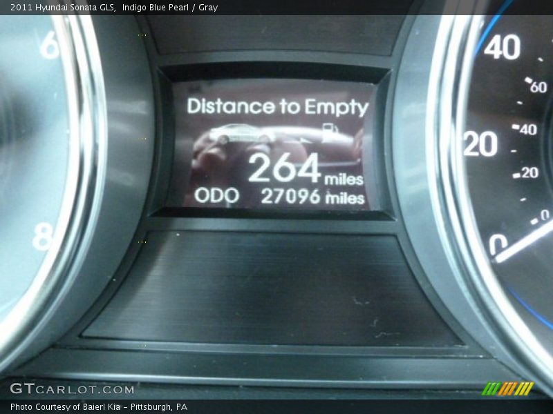 Indigo Blue Pearl / Gray 2011 Hyundai Sonata GLS
