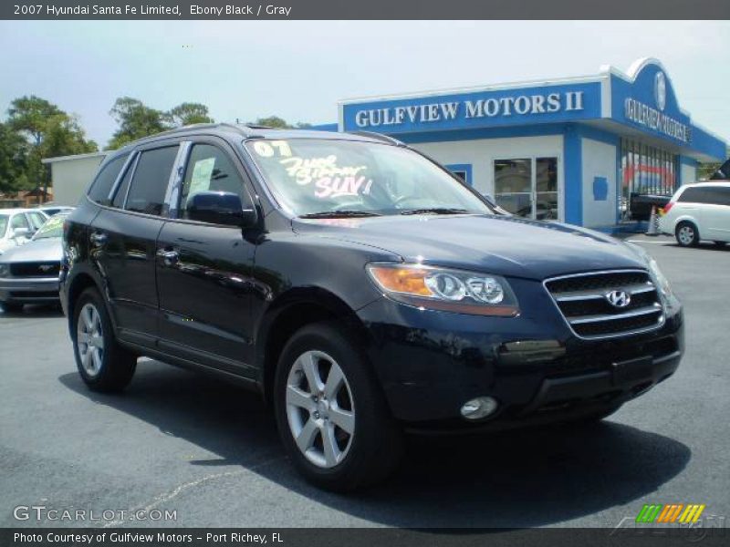 Ebony Black / Gray 2007 Hyundai Santa Fe Limited