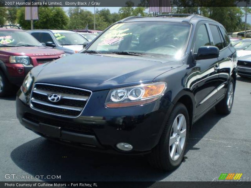 Ebony Black / Gray 2007 Hyundai Santa Fe Limited