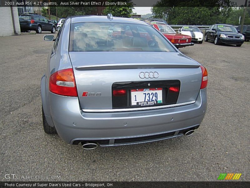 Avus Silver Pearl Effect / Ebony Black 2003 Audi RS6 4.2T quattro