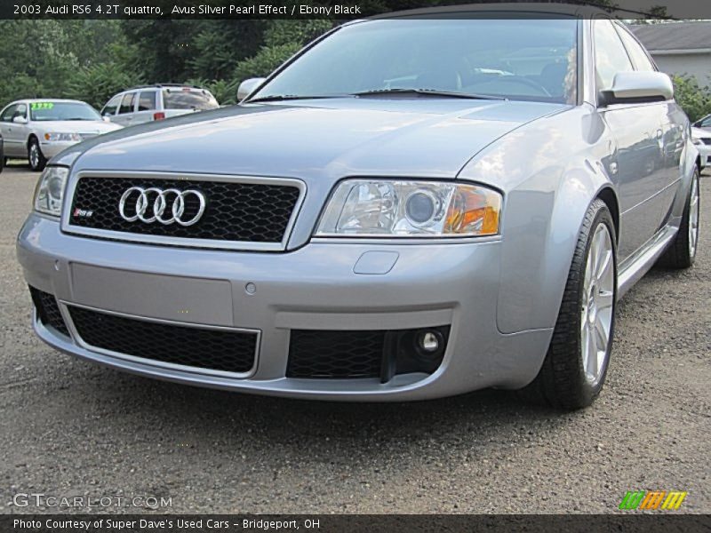 Avus Silver Pearl Effect / Ebony Black 2003 Audi RS6 4.2T quattro