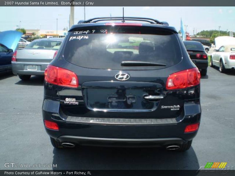 Ebony Black / Gray 2007 Hyundai Santa Fe Limited