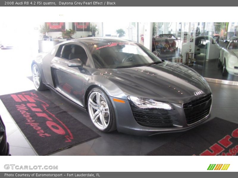 Daytona Grey Pearl Effect / Black 2008 Audi R8 4.2 FSI quattro